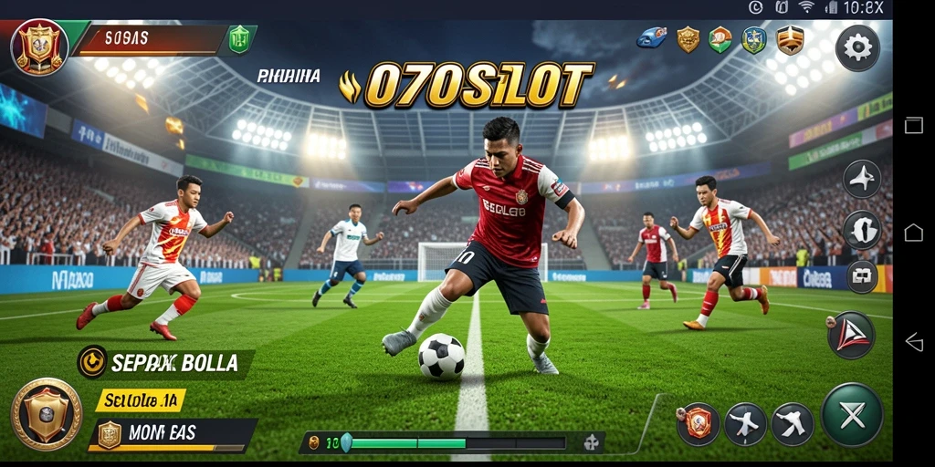 Tampilan menarik dari gameplay 070SLOT dengan aksi sepak bola seru.