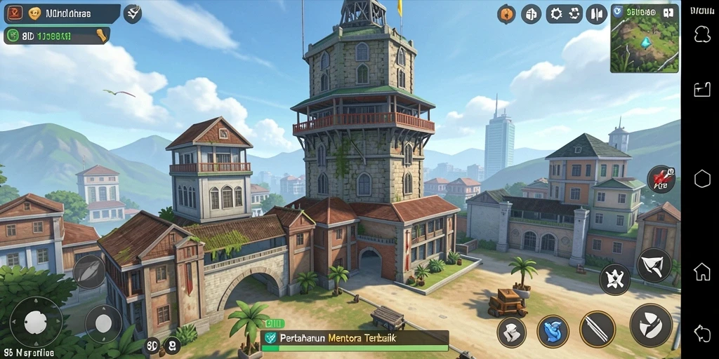 Tampilan gameplay Tower Defense yang menegangkan dan strategis.