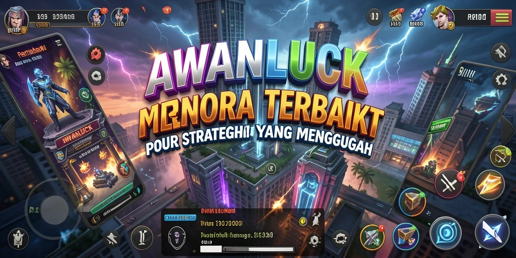 Screenshot gameplay AWANLUCK menampilkan aksi menara pertahanan yang seru.