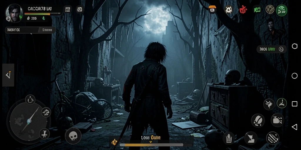 Tampilan menakutkan dari gameplay CACOR78 dengan suasana horror yang mendalam.