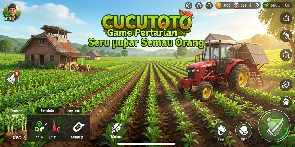 Tampilan screenshot <strong>CUCUTOTO</strong> menunjukkan gameplay pertanian yang menarik.