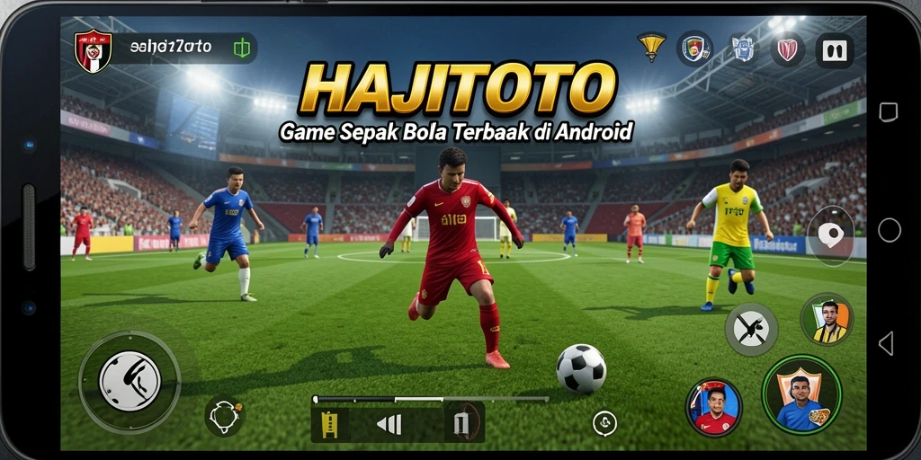 Screenshot gameplay HAJITOTO yang menampilkan aksi seru dalam sepak bola.