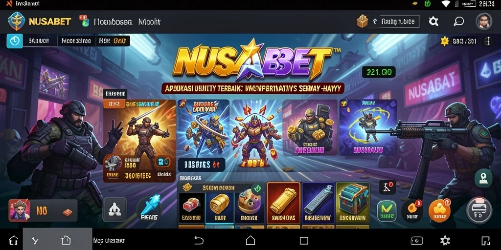 Tampilan antarmuka aplikasi NUSABET yang intuitif dan mudah digunakan.