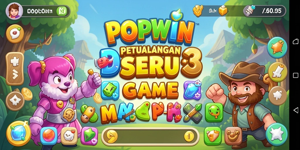 Screenshot gameplay Match-3 yang seru dan berwarna-warni.