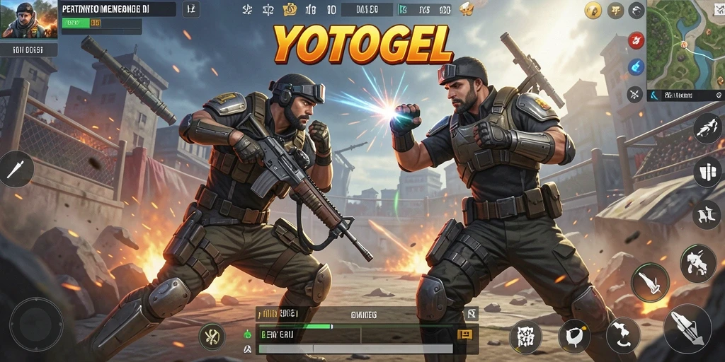 Gameplay intens dalam YOTOGEL dengan pertempuran mendebarkan di arena.